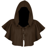 Maxbell Halloween Cloak Cosplay Death Cape Wizard Cloak for Women Men Unisex Coffee