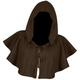 Maxbell Halloween Cloak Cosplay Death Cape Wizard Cloak for Women Men Unisex Coffee