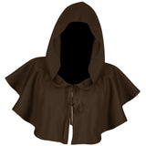 Maxbell Halloween Cloak Cosplay Death Cape Wizard Cloak for Women Men Unisex Coffee