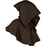 Maxbell Halloween Cloak Cosplay Death Cape Wizard Cloak for Women Men Unisex Coffee