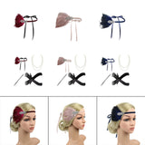 Maxbell 1920S Feather Headband Feather Headpiece for Theme Party Performances Stage 1 Piece Wine Red