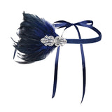 Maxbell 1920S Feather Headband Feather Headpiece for Theme Party Performances Stage 1 Piece Blue