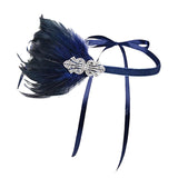 Maxbell 1920S Feather Headband Feather Headpiece for Theme Party Performances Stage 1 Piece Blue