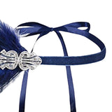 Maxbell 1920S Feather Headband Feather Headpiece for Theme Party Performances Stage 1 Piece Blue