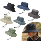 Maxbell Bucket Hat Fashion Polyester Photo Props for Outdoor Costume Accessories Men Black