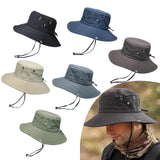 Maxbell Bucket Hat Fashion Polyester Photo Props for Outdoor Costume Accessories Men Black