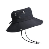 Maxbell Bucket Hat Fashion Polyester Photo Props for Outdoor Costume Accessories Men Black