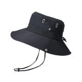 Maxbell Bucket Hat Fashion Polyester Photo Props for Outdoor Costume Accessories Men Black