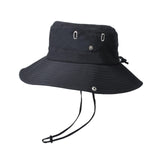 Maxbell Bucket Hat Fashion Polyester Photo Props for Outdoor Costume Accessories Men Black