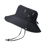 Maxbell Bucket Hat Fashion Polyester Photo Props for Outdoor Costume Accessories Men Black