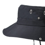 Maxbell Bucket Hat Fashion Polyester Photo Props for Outdoor Costume Accessories Men Black