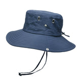 Maxbell Bucket Hat Fashion Polyester Photo Props for Outdoor Costume Accessories Men Blue