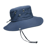 Maxbell Bucket Hat Fashion Polyester Photo Props for Outdoor Costume Accessories Men Blue