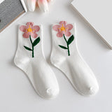 Maxbell Cute 1Pair Women's Socks Ankle Socks Casual Dress Novelty Gift Low Cut White