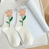 Maxbell Cute 1Pair Women's Socks Ankle Socks Casual Dress Novelty Gift Low Cut White