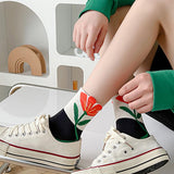 Maxbell Cute 1Pair Women's Socks Ankle Socks Casual Dress Novelty Gift Low Cut Black
