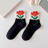 Maxbell Cute 1Pair Women's Socks Ankle Socks Casual Dress Novelty Gift Low Cut Black