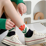 Maxbell Cute 1Pair Women's Socks Ankle Socks Casual Dress Novelty Gift Low Cut Black
