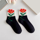 Maxbell Cute 1Pair Women's Socks Ankle Socks Casual Dress Novelty Gift Low Cut Black