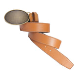 Maxbell Cowboy Belt Adjustable Leather Waistbelt Buckle for Women Men Jumpsuit brown