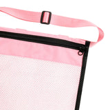 Maxbell Mesh Beach Sand Toy Totes Mesh Beach Tote for Storage Shell Snacks or Toys Pink