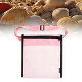 Maxbell Mesh Beach Sand Toy Totes Mesh Beach Tote for Storage Shell Snacks or Toys Pink