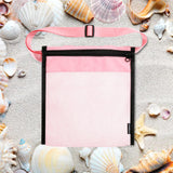 Maxbell Mesh Beach Sand Toy Totes Mesh Beach Tote for Storage Shell Snacks or Toys Pink