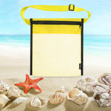 Maxbell Mesh Beach Sand Toy Totes Mesh Beach Tote for Storage Shell Snacks or Toys Yellow