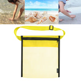 Maxbell Mesh Beach Sand Toy Totes Mesh Beach Tote for Storage Shell Snacks or Toys Yellow