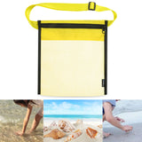 Maxbell Mesh Beach Sand Toy Totes Mesh Beach Tote for Storage Shell Snacks or Toys Yellow