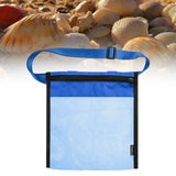 Maxbell Mesh Beach Sand Toy Totes Mesh Beach Tote for Storage Shell Snacks or Toys Blue