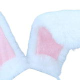 Maxbell Rabbit Ears Headwear Headdress Ear Hair Hoop for Cosplay Holiday white