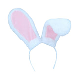 Maxbell Rabbit Ears Headwear Headdress Ear Hair Hoop for Cosplay Holiday white