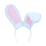 Maxbell Rabbit Ears Headwear Headdress Ear Hair Hoop for Cosplay Holiday white