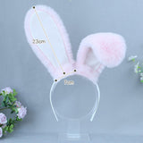 Maxbell Rabbit Ears Headwear Headdress Ear Hair Hoop for Cosplay Holiday pink