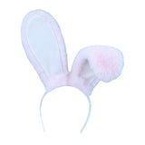 Maxbell Rabbit Ears Headwear Headdress Ear Hair Hoop for Cosplay Holiday pink