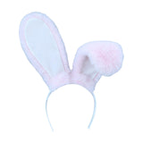 Maxbell Rabbit Ears Headwear Headdress Ear Hair Hoop for Cosplay Holiday pink