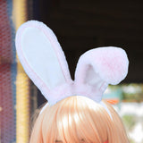 Maxbell Rabbit Ears Headwear Headdress Ear Hair Hoop for Cosplay Holiday pink