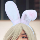 Maxbell Rabbit Ears Headwear Headdress Ear Hair Hoop for Cosplay Holiday pink