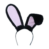 Maxbell Rabbit Ears Headwear Headdress Ear Hair Hoop for Cosplay Holiday black