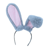 Maxbell Rabbit Ears Headwear Headdress Ear Hair Hoop for Cosplay Holiday gray
