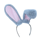 Maxbell Rabbit Ears Headwear Headdress Ear Hair Hoop for Cosplay Holiday gray