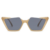 Maxbell Oversized Square Sunglasses Shades Beach Women UV 400 Men Glasses Brown