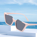 Maxbell Oversized Square Sunglasses Shades Beach Women UV 400 Men Glasses Pink
