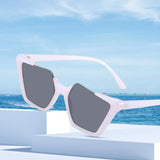 Maxbell Oversized Square Sunglasses Shades Beach Women UV 400 Men Glasses Purple