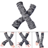 Maxbell Broken Slit Gloves Steampunk Ripped Gloves Party Gothic Fingerless Gloves