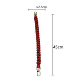 Maxbell PU Leather Braided Hand Strap Replacement DIY Crafts for Handbag  Red