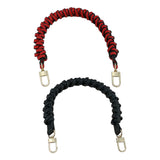 Maxbell PU Leather Braided Hand Strap Replacement DIY Crafts for Handbag  Red