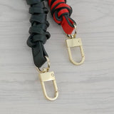 Maxbell PU Leather Braided Hand Strap Replacement DIY Crafts for Handbag  Black