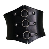 Maxbell Fashion Elastic Waist Belt PU Leather Cummerbunds Underbust Cinch Belts